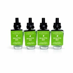 Bath & Body Works Wallflowers Eucalyptus Mint Refill Bulbs Spa Fresh 4 Pack New